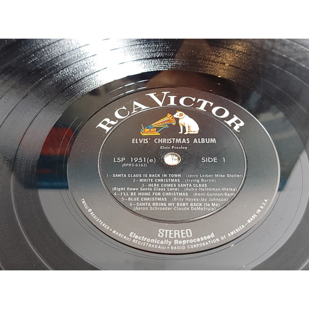 Elvis Presley - Elvis' Christmas Album VG 2nd Mono RCA LP Vinyl Record Album - Picture 3 of 5